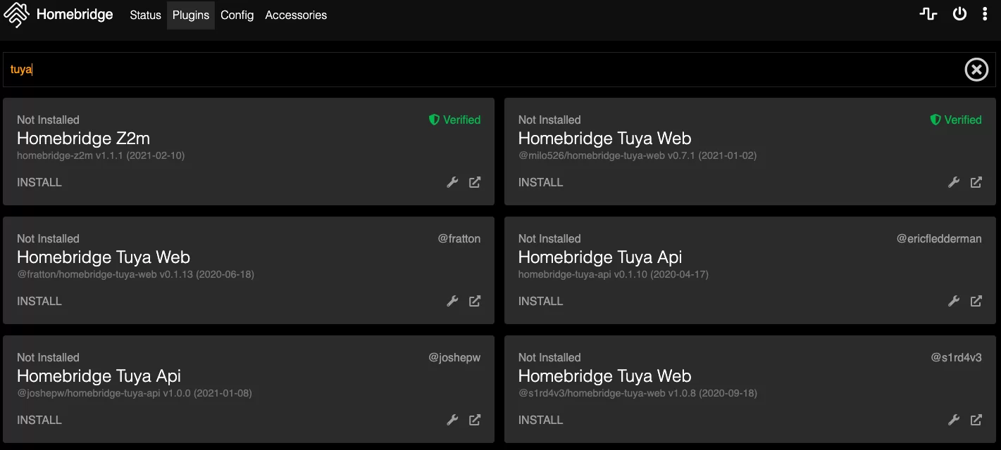 วิธีติดตั้ง Homebridge Plugin