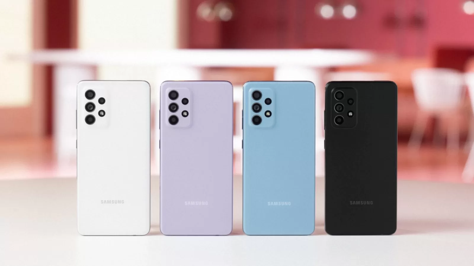 เปิดตัว Samsung Galaxy A52, A52 5G และ A72 สีสันสวย หน้าจอจัดเต็ม มาในราคาที่ทุกคนเข้าถึงได้ 1 A52 white violet blue black. | A52 5G | เปิดตัว Samsung Galaxy A52, A52 5G และ A72 สีสันสวย หน้าจอจัดเต็ม มาในราคาที่ทุกคนเข้าถึงได้