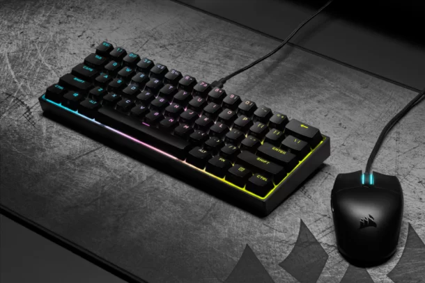 K65 RGB MINI 4 | CORSAIR | CORSAIR เปิดตัวคีย์บอร์ดเกมมิ่งแมคคานิคอล K65 RGB MINI 60% มาพร้อมฝาครอบปุ่ม PBT DOUBLE-SHOT ห้าสี ปรับแต่งปุ่มได้ตามที่ต้องการ