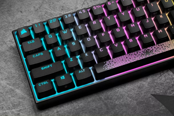 K65 RGB MINI 5 | CORSAIR | CORSAIR เปิดตัวคีย์บอร์ดเกมมิ่งแมคคานิคอล K65 RGB MINI 60% มาพร้อมฝาครอบปุ่ม PBT DOUBLE-SHOT ห้าสี ปรับแต่งปุ่มได้ตามที่ต้องการ