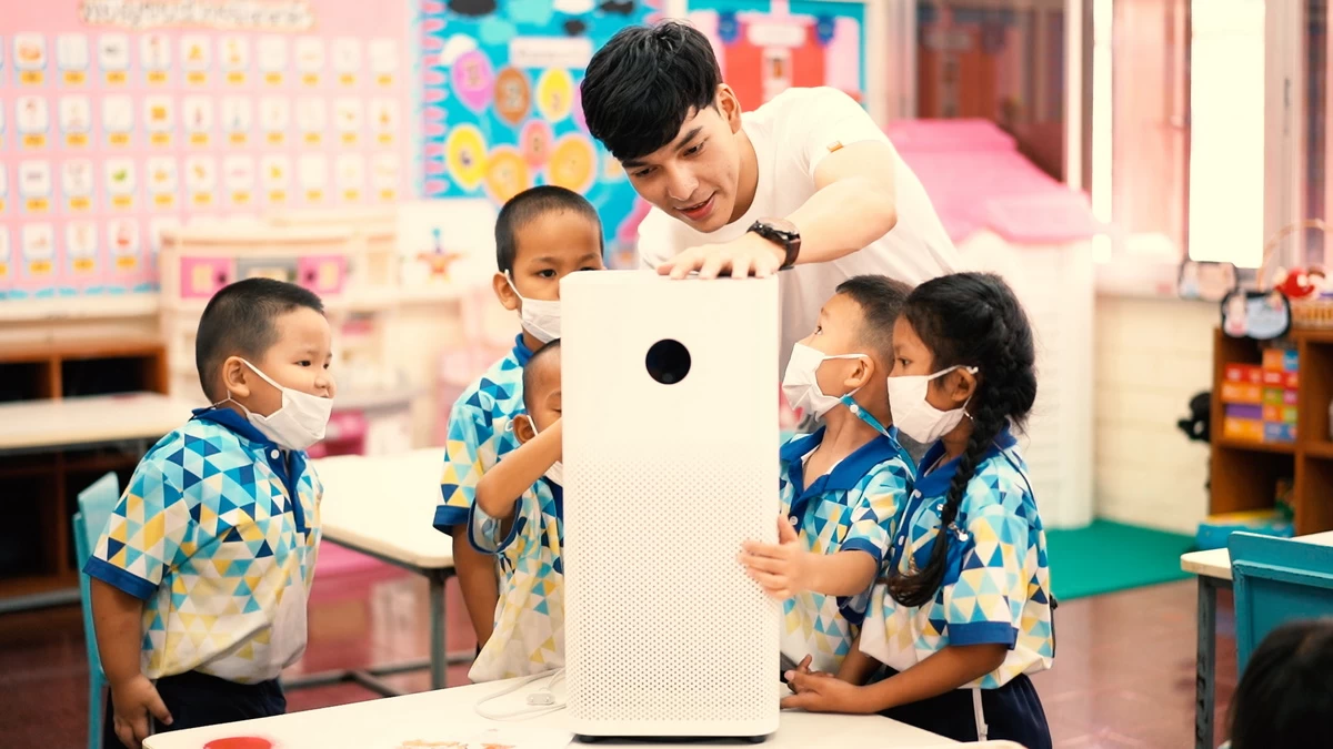 Mi Air Purifier donation 4 | Mi Air Purifier 3H | Xiaomi ส่งเครื่องฟอกอากาศ 300 เครื่องให้โรงเรียนในสังกัดกรุงเทพมหานคร แก้ปัญหาฝุ่น PM2.5 ภัยเงียบของเด็กที่ไม่ควรมองข้าม