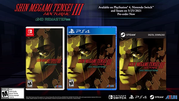 เกม Shin Megami Tensei 3 Nocturne HD Remaste ภาษาอังกฤษวางขายบน PS4 ,Switch และ PC 1 SMT3HD Release Date West 03 19 21 | Nintendo Switch | เกม Shin Megami Tensei 3 Nocturne HD Remaste ภาษาอังกฤษวางขายบน PS4 ,Switch และ PC