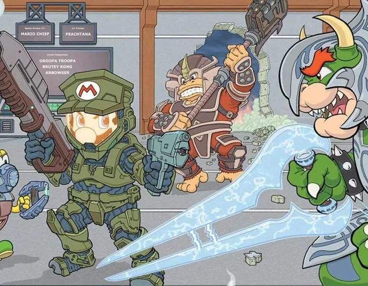 mario halo instagram | Super Mario | Instagram อย่างเป็นทางการของเกม Halo ปล่อยภาพรวมร่างกับเกม Mario