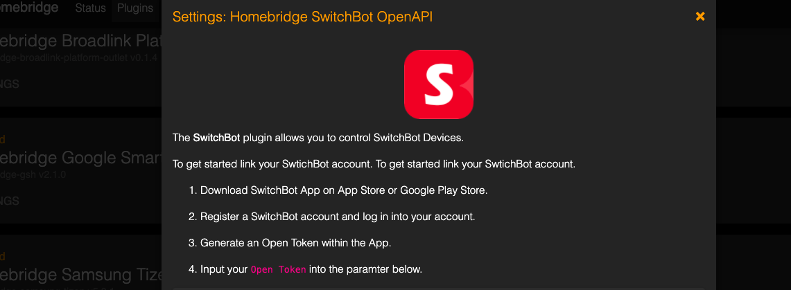 Homebridge SmartBot OpenAPI Plugin