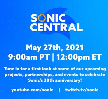 Sonic Central 05 25 21 | Nintendo Switch | Sega จะจัดสตรีมสด“ Sonic Central” ในวันที่ 27 พฤษภาคม นี้คาดว่าจะเปิดตัวเกมใหม่