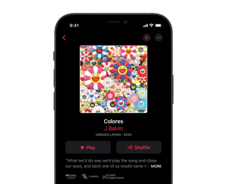 Apple iPhone12 JBalvin apple music screen 051021.jpg.landing big 2x | Apple Music | Apple Music บน Android รองรับ Spatial Audio และ Lossless ด้วย