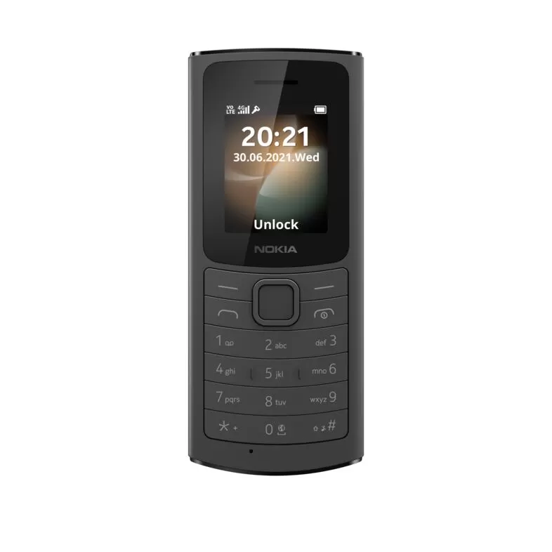 Nokia 110 4G BLACK Front LS SS PNG | NOKIA | Nokia 105 4G และ Nokia 110 4G ฟีเจอร์โฟนรองรับ 4G ในราคาเริ่มต้น990 บาท