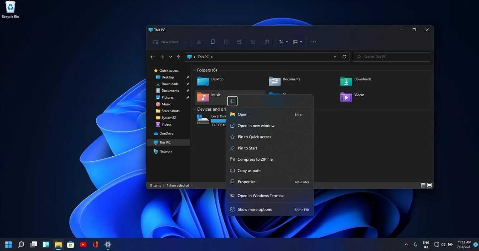 Windows 11 ปรับปรุงหน้าตา 'คลิกขวา' แบบใหม่ ดีงามมาก ๆ 1 Windows 11 right click menu update 1536x806 1 | windows 11 | Windows 11 ปรับปรุงหน้าตา 'คลิกขวา' แบบใหม่ ดีงามมาก ๆ