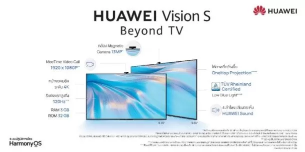 86D1B87F0EC442E395601E3AB7C0915B | #BeyondT#BeyondTV | หัวเว่ย เปิดตัว Beyond TV ครั้งแรกในไทย HUAWEI Vision S มาพร้อมกล้อง Magnetic Camera 13MP นวัตกรรมสุดล้ำรับอนาคต