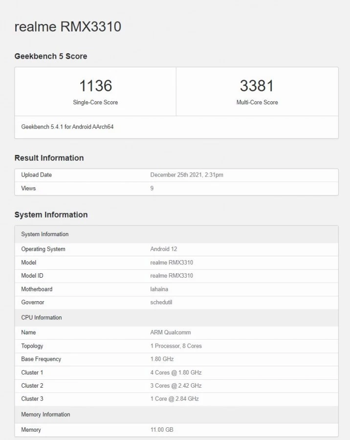 gsmarena 001 8 | Realme | หลุดผลทดสอบของ Realme GT 2 ที่ใช้ชิปเซ็ต Snapdragon 888 จาก Geekbench