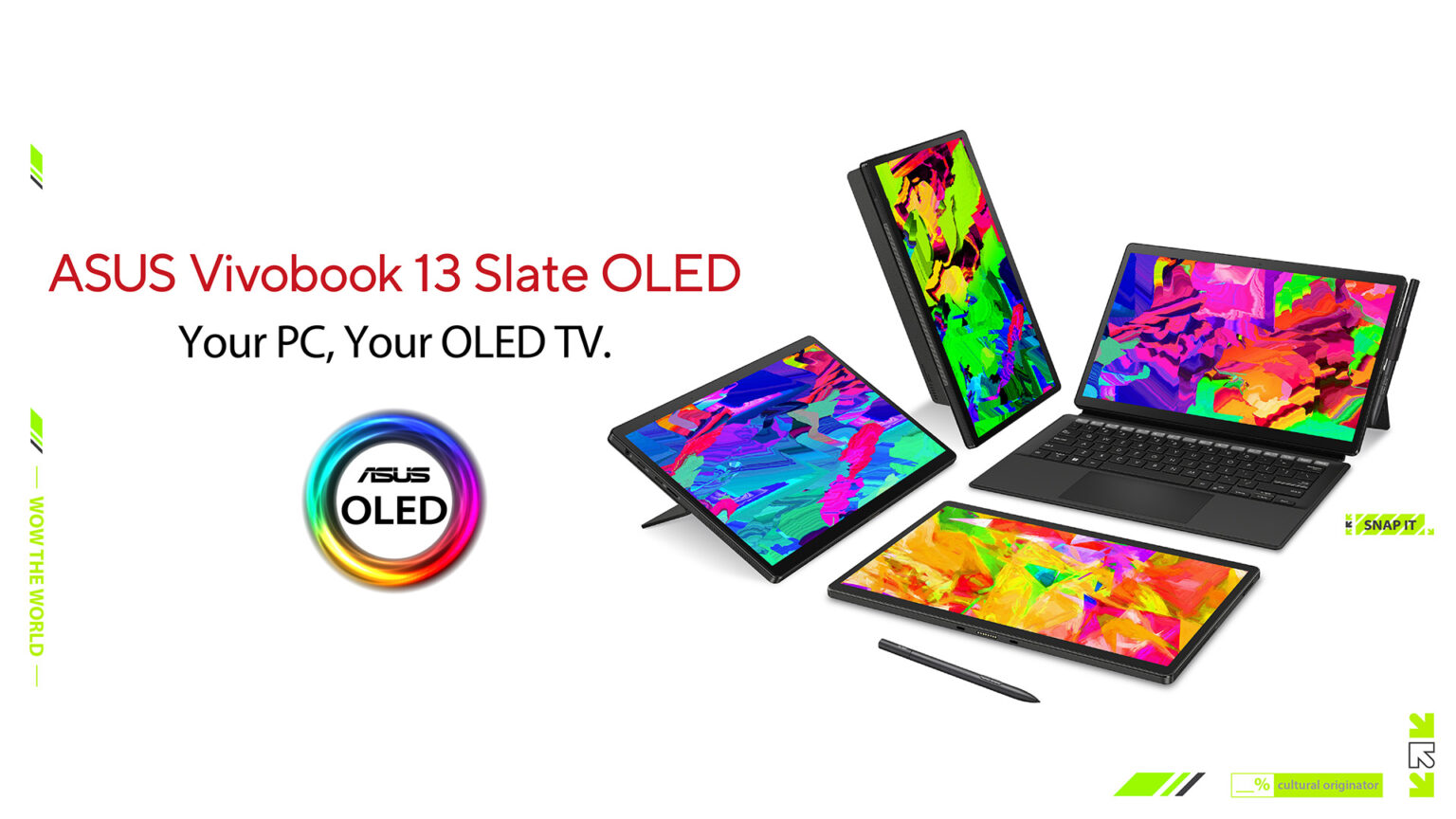 ASUS เปิดตัวโน้ตบุ๊ก 2-in-1 Vivobook 13 Slate OLED (T3300) T3300 KV FHD-01