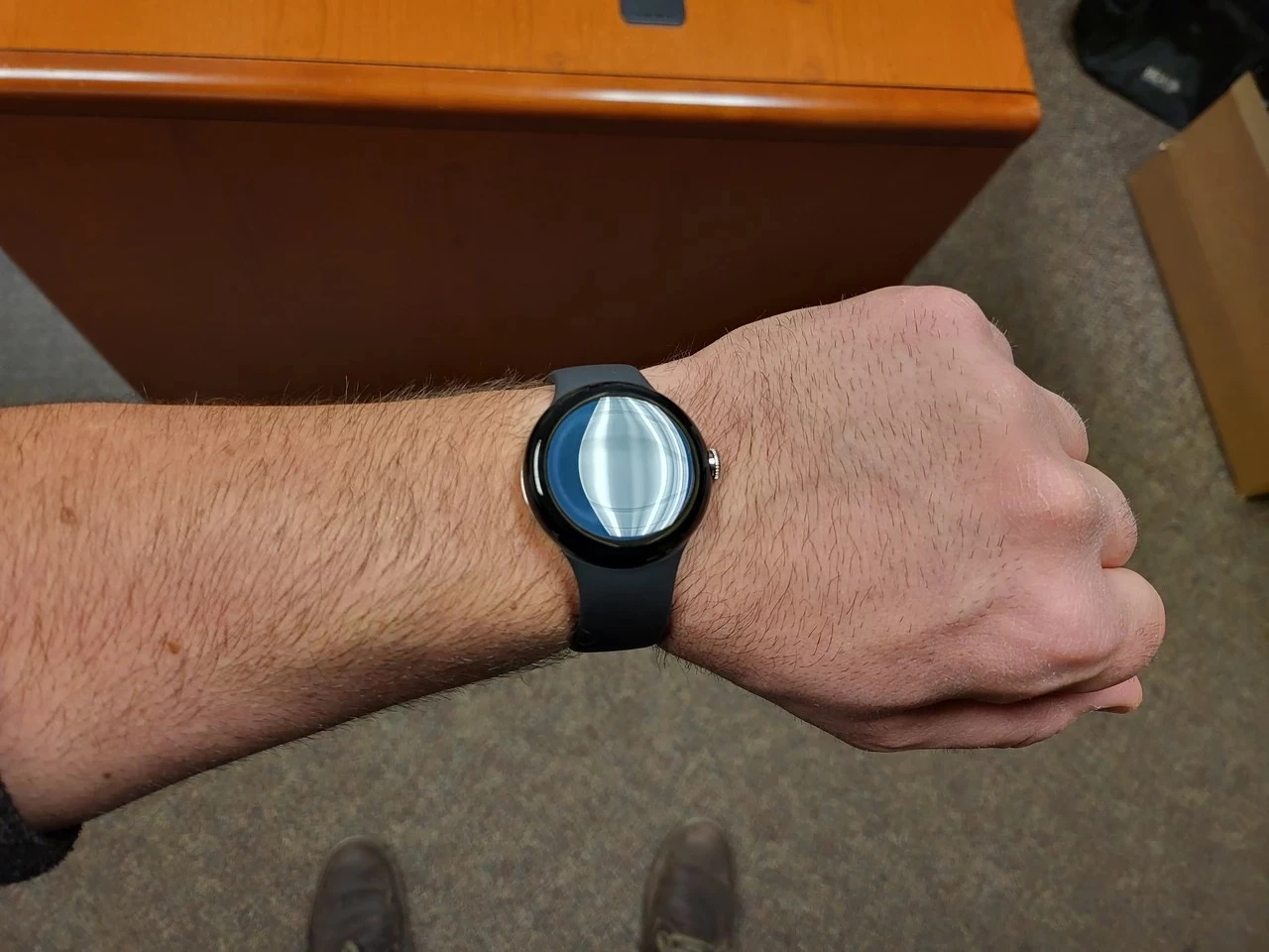 ภาพนาฬิากา Pixel Watch เครื่องจริงเพิ่มเติมจากร้านอาหาร 1 gsmarena 001-17