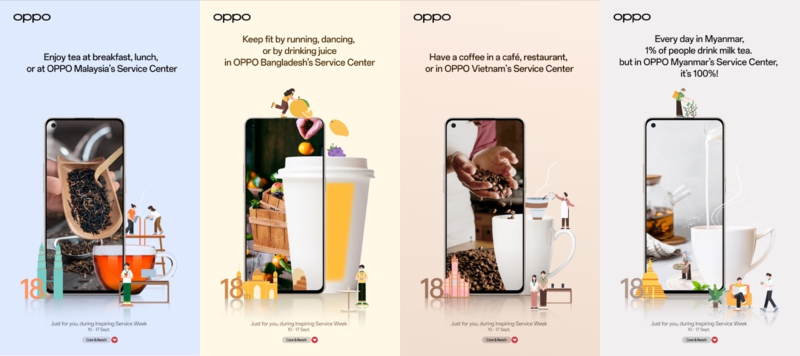OPPO ทำเก๋! เพลิดเพลินกับเครื่องดื่มสุดพิเศษจาก OPPO จากจุดบริการ Service Center ใกล้คุณ 1 Special drink for OPPO 18TH 1 | Inspiring Service Week | OPPO ทำเก๋! เพลิดเพลินกับเครื่องดื่มสุดพิเศษจาก OPPO จากจุดบริการ Service Center ใกล้คุณ