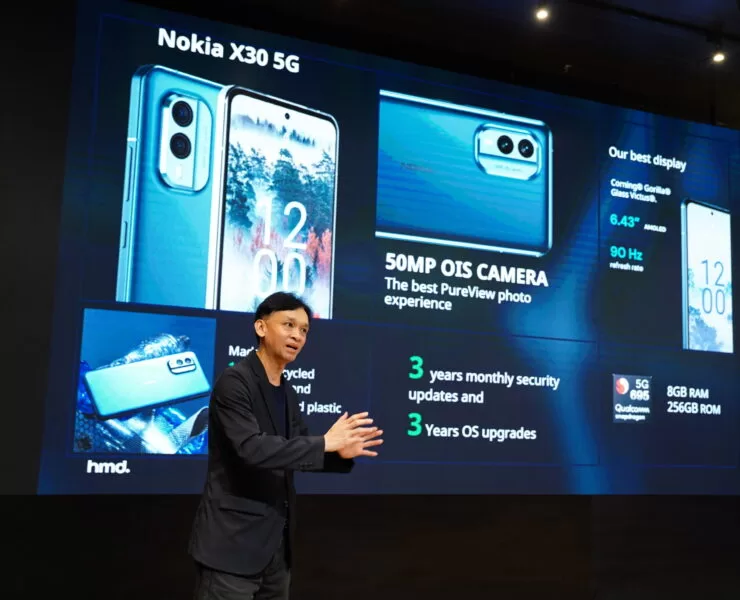 6. นายปริญญา พงษ์สิน ผู้จัดการฝ่ายผลิตภัณท์ เอชเอ็มดี โกลบอล | NOKIA | เปิดตัว Nokia X30 5G สมาร์ทโฟนรักษ์โลกรุ่นแรกในไทย ชูนวัตกรรมกล้อง PureView ชัด 50MP กันสั่น OIS
