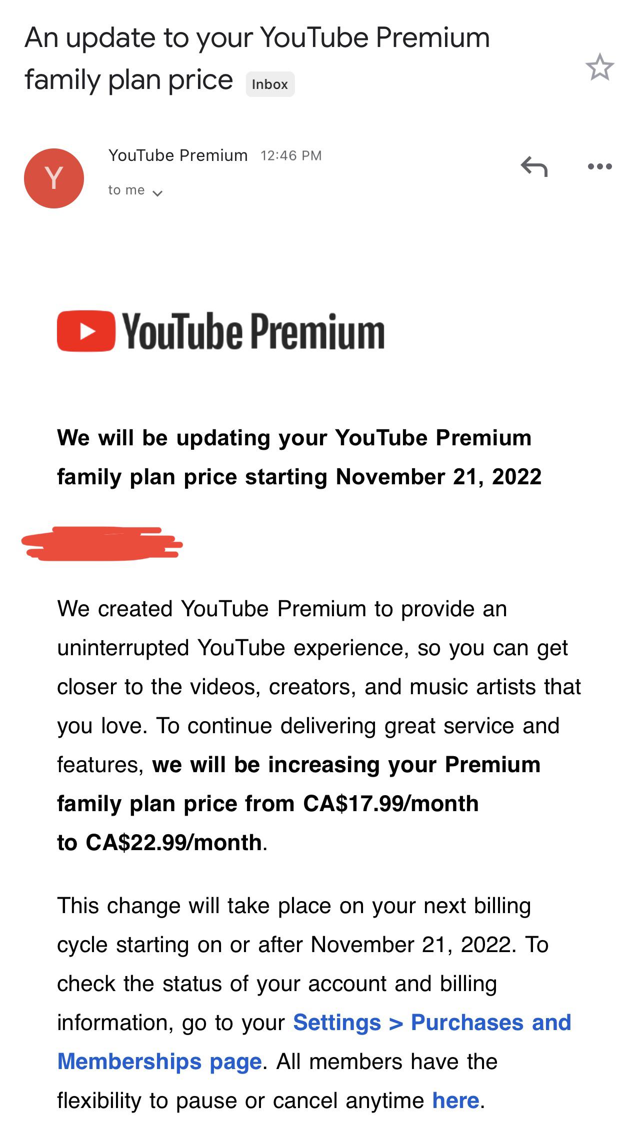 krdn9mkpb0v91 | youtube | Youtube Premium แพ็คเกจครอบครัวขึ้นราคาในหลายประเทศ