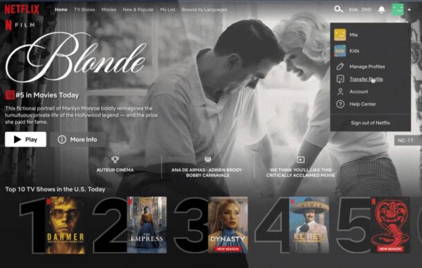 Netflix ได้ออก 1 ฟีเจอร์ Profile Transfer 