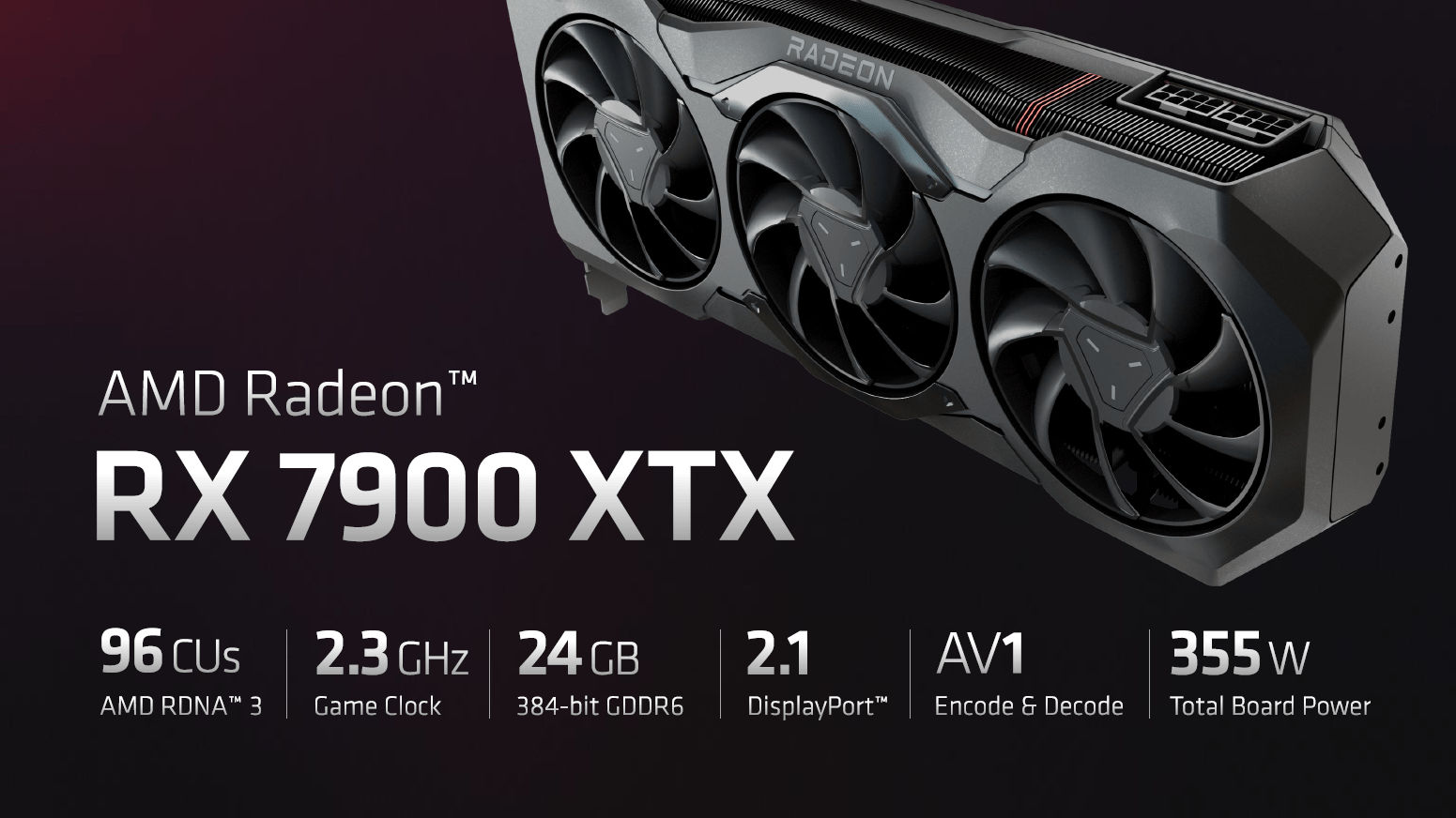 AMD RADEON RX 7900XTX | AMD | AMD เปิดตัวการ์ดเรือธง RX 7900 XTX และ RX 7900 XT เตรียมวางขาย 13 ธันวาคมนี้