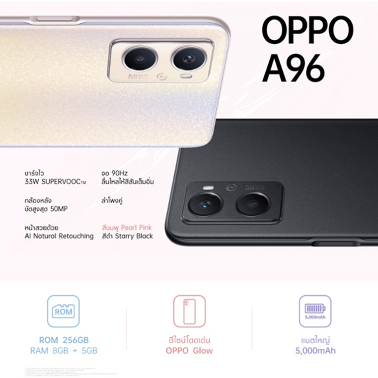 OPPO A96 Reduce Price 1 | OPPO | OPPO A96 สมาร์ตโฟนเพิ่มความจุเติมความจอย ให้คุณเอ็นจอยได้ง่ายยิ่งขึ้น ในราคาใหม่เพียง 9,499 บาท