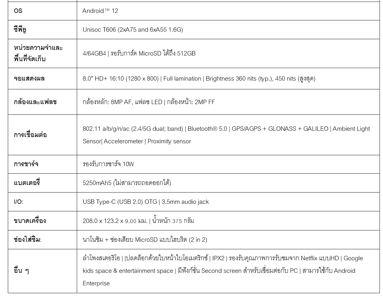 สกรีนช็อต 2022 11 10 103900 | NOKIA | รวมข้อมูล Nokia T10 แท็บเล็ตเปิดตัวใหม่ ไซส์มินิพกพาสะดวก ราคาเพียง 5,990 บาท