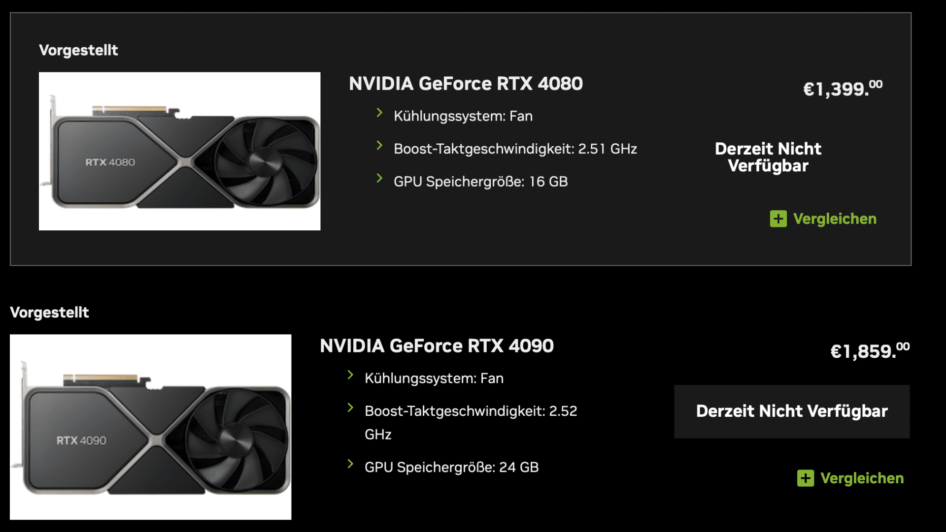 GEFORCE RTX 40 GERMANY | Nvidia | NVIDIA GeForce RTX 4090 และ 4080 ปรับลดราคาลง 5% ในทวีปยุโรป