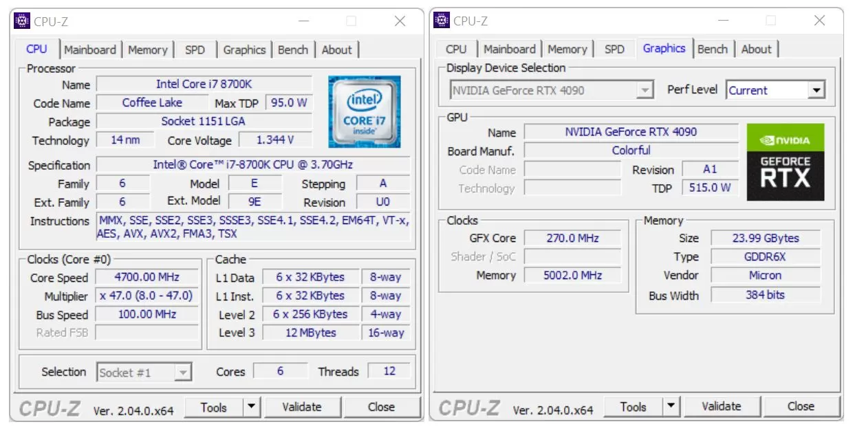 CPUZ 204 UPDATE | CPU-Z | CPU-Z เวอร์ชั่นใหม่เพิ่มข้อมูลของ Intel Core i9-13900KS และ Ryzen 9 7950X3D เรียบร้อย