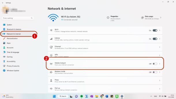 วิธีปล่อย WiFi Hotspot จาก #คอมพิวเตอร์ ให้อุปกรณ์อื่น ทั้ง 2.4 GHz และ 5 GHz