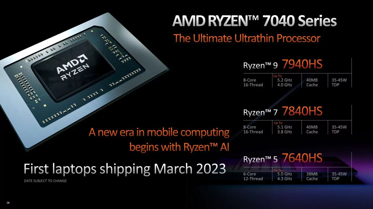 AMD Ryzen 7040 Laptop CPUs Phoenix 2 | AMD | AMD ดาวน์เกรด Ryzen 7040 ซีรีส์ ลดสเปกทุกรุ่นและตัดบางฟีเจอร์ทิ้ง