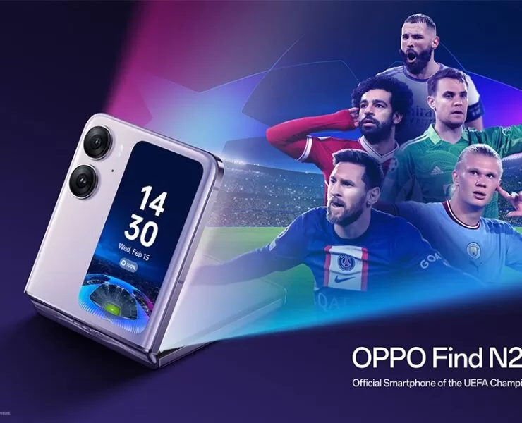 OPPO | Find N2 Flip | OPPO Find N2 Flip เปิดตัวเป็นสมาร์ตโฟนสนับสนุน UEFA Champions League อย่างเป็นทางการ