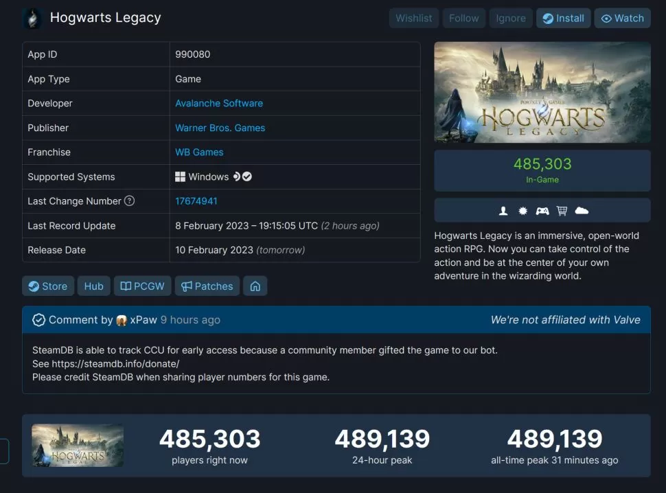 RuwgNrmUhQqT62SsxRNmE 970 80 | Hogwarts legacy | Hogwarts Legacy มีผู้เล่นเกือบ 500,000 คนบน Steam ก่อนเกมเปิดให้เล่นจริง ๆ