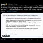สกรีนช็อต 2023 02 11 235948 1 | Bard | Google ดันแชทบอท Bard ออกมาสู้ ChatGPT เปิดตัวโชว์พลาด ทำหุ้นร่วงแสนล้านดอลลาร์!