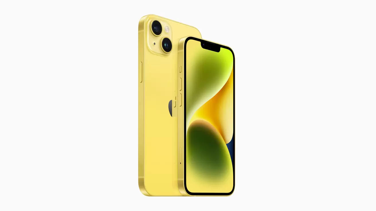 Apple iPhone 14 iPhone 14 Plus yellow 2up 230307.jpg.landing | apple | Apple เปิดตัว iPhone 14 และ iPhone 14 Plus สีเหลือง
