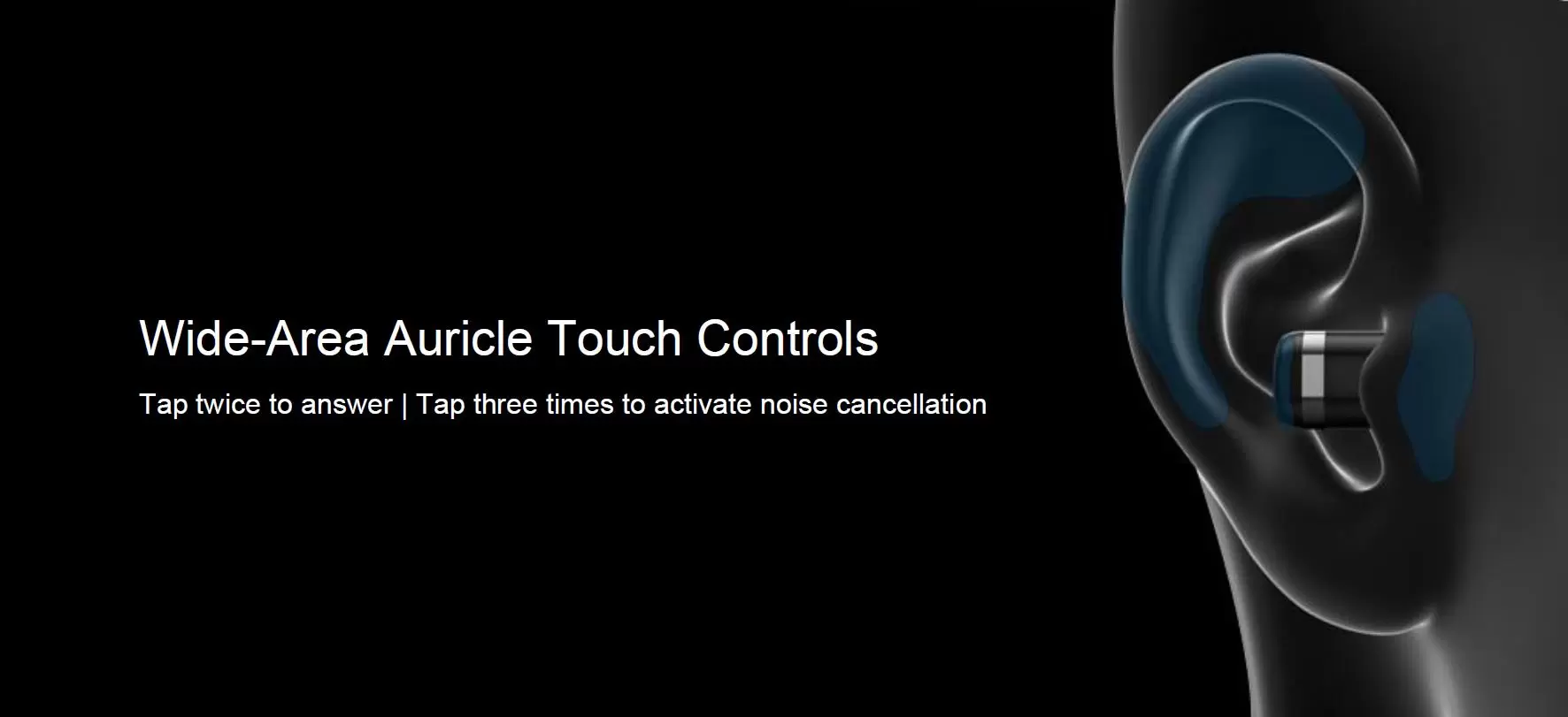 Wide Area Auricle Touch Controls | Huawei | เปิดตัว HUAWEI WATCH Buds สมาร์ทวอทช์ที่มาพร้อมหูฟังไร้สายในตัว แบบ 2 in 1 ในราคาต่ำสุดที่ 9,999 บาท