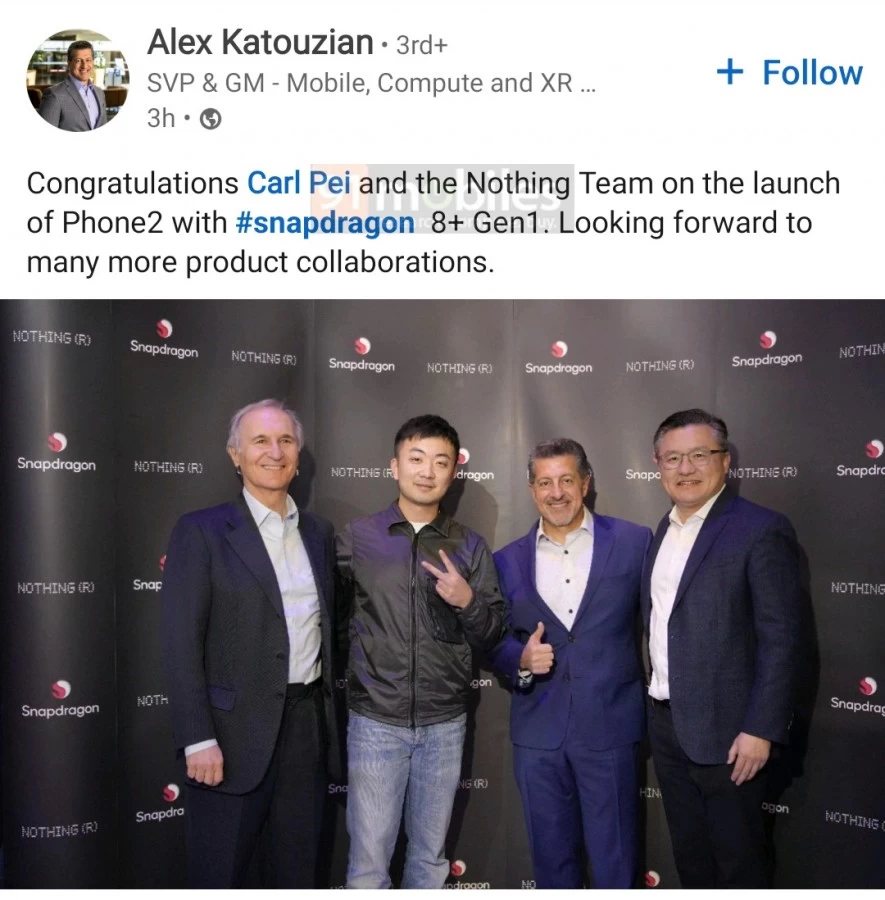 gsmarena 001 2 | nothing | Qualcomm คอนเฟิร์ม Nothing Phone 2 จะใช้ชิป Snapdragon 8+ Gen 1