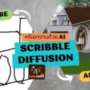 how to scribble diffusion ai 1 | AI | วิธีใช้ AI เปลี่ยนภาพร่างเป็นภาพกราฟิก Scribble Diffusion เพื่องานออกแบบและไอเดียสร้างสรรค์