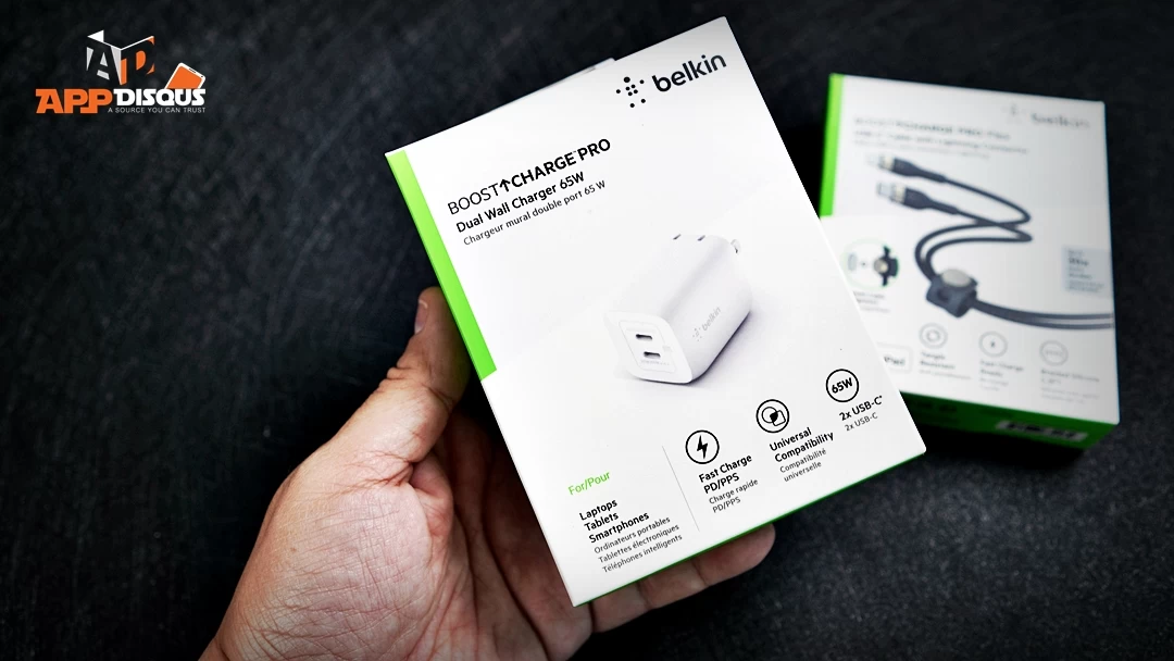 Belkin BoostCharge Pro Dual USB C with Lightning DSC07902 | Belkin | รีวิวหัวชาร์จ Belkin BoostCharge Pro Dual USB-C 65W ไฟแรง รูชาร์จคู่ อุ่นใจได้ในขนาดพกพา