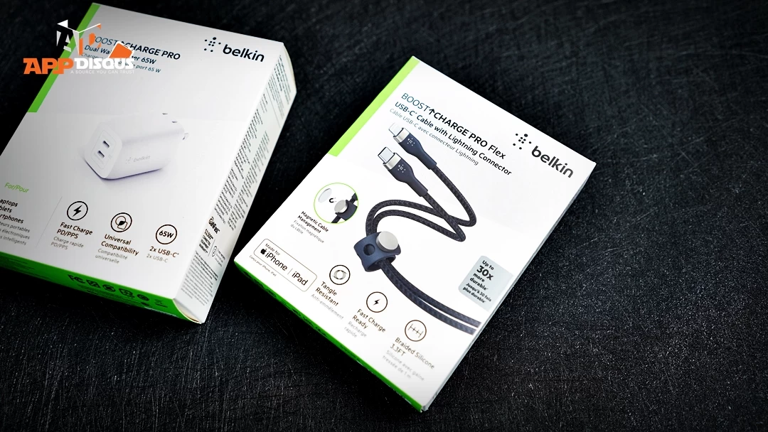 Belkin BoostCharge Pro Dual USB C with Lightning DSC07911 | Belkin | รีวิวหัวชาร์จ Belkin BoostCharge Pro Dual USB-C 65W ไฟแรง รูชาร์จคู่ อุ่นใจได้ในขนาดพกพา