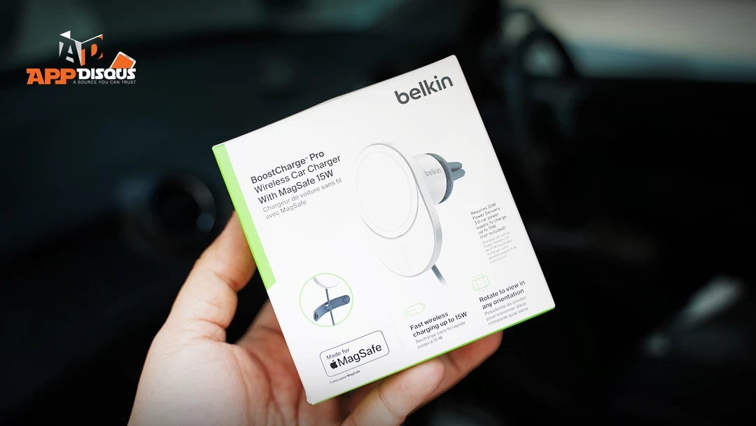 Belkin BoostCharge Pro Wireless Car Charger with MagSafe 15WDSC08031 | Belkin | รีวิวแท่นชาร์จติดรถ รองรับ MagSafe : Belkin BoostCharge Pro Wireless Car Charger with MagSafe 15W