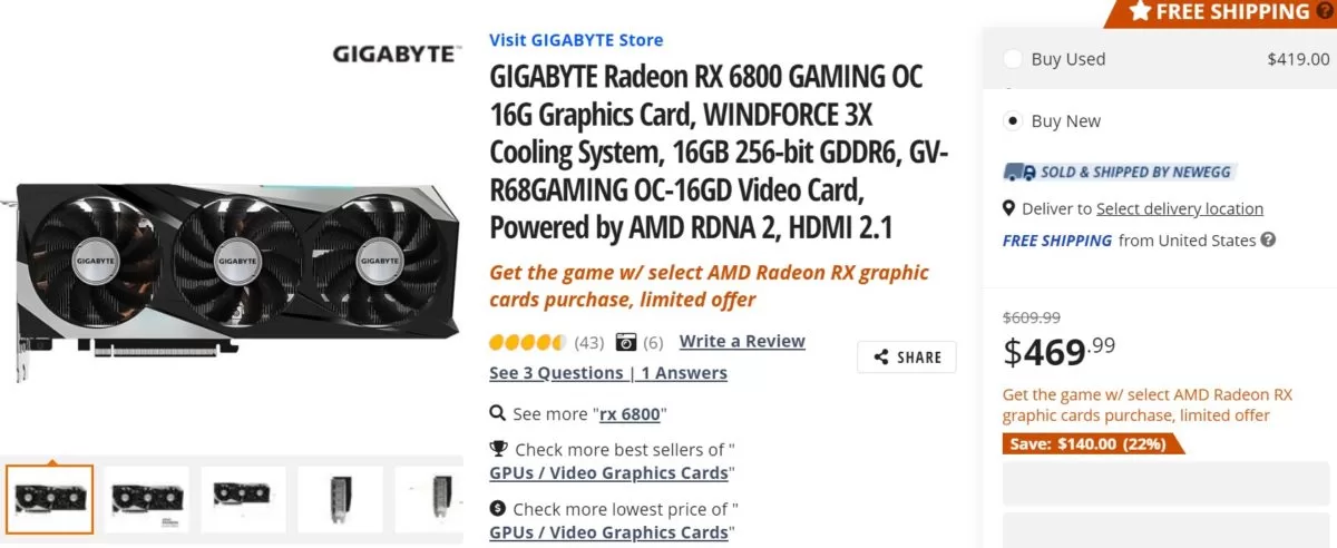 RX6800 OFFER 1200x492 1 | Radeon RX 6800 | AMD ปรับลดราคา Radeon RX 6800 ท้าชนการมาของ GeForce RTX 4070