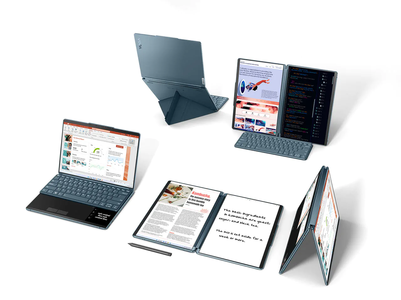 01 YogaBook 9i Hero Multi Modes 1280x1280 1 | Gen 8) | เลอโนโว เปิดตัวแล็ปท็อปไลน์อัพ Lenovo Yoga และ Lenovo Legion เจนใหม่ล่าสุด