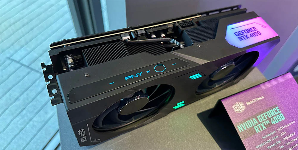 PNY CM RTX 4090 | RTX 4090 | PNY และ Cooler Master แท็กทีมเพื่อสร้าง GeForce RTX 4090 Verto ใช้พื้นที่ติดตั้ง 4.5 สล็อต