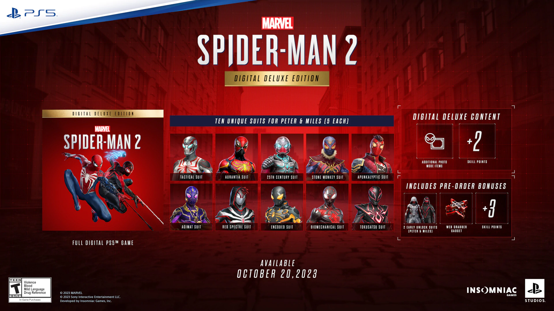 marvels spider man 2 digital deluxe edition | Spider-Man 2 | เก็บเงินรอ Marvel’s Spider-Man 2 มีกำหนดวางขาย 20 ตุลาคม 2023 บน PS5 พร้อมเผยชุดสะสมน่าโดนสุดๆ