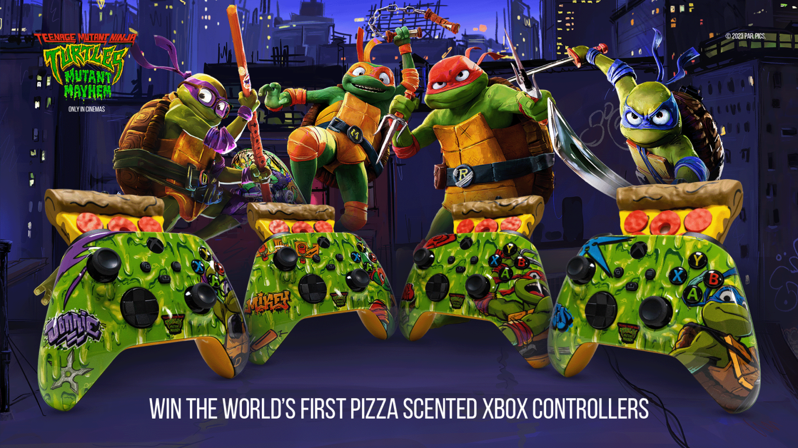 Microsoft เปิดตัวคอนโทรลเลอร์ลาย Mutant Ninja Turtles และมีกลิ่นเหมือนกับพิซซ่า 1 F1z3WhkWcAEmyTM 1 | Mutant Ninja Turtles | Microsoft เปิดตัวคอนโทรลเลอร์ลาย Mutant Ninja Turtles และมีกลิ่นเหมือนกับพิซซ่า