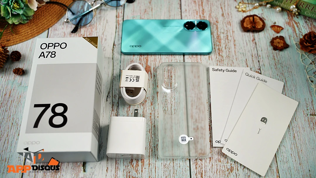 OPPO A78 BDSC00472 | OPPO | รีวิว OPPO A78 ดีไซน์สวย Diamond Matrix พร้อมสีใหม่ Aqua Green ชาร์จไว 67W SUPERVOOC หน้าจอ AMOLED FHD+