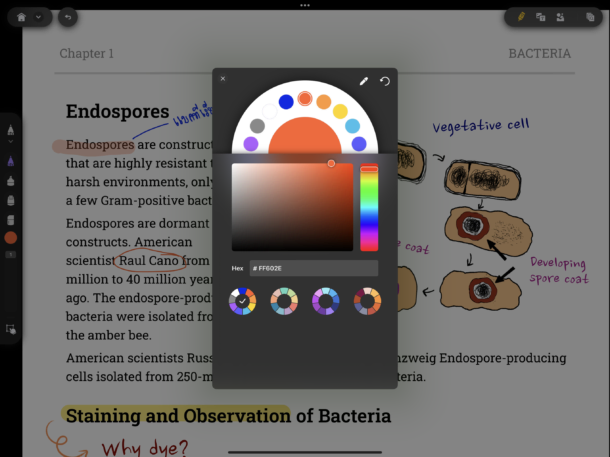 updf ipad color picking 3 | AI | แก้ไขไฟล์ PDF อย่างมือโปร พร้อมผู้ช่วย AI สุดเจ๋งด้วย UPDF