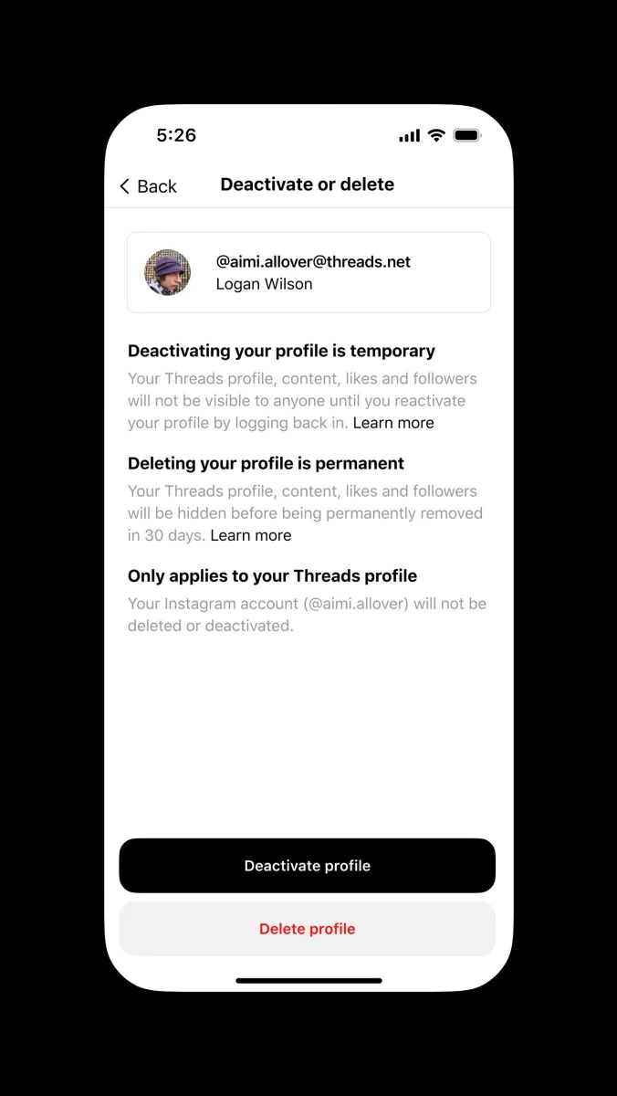 gsmarena 001 5 | Threads | ผู้ใช้สามารถลบบัญชี Threads ได้แล้วโดยที่ไม่ต้องลบบัญชี Instagrams ได้แล้ว