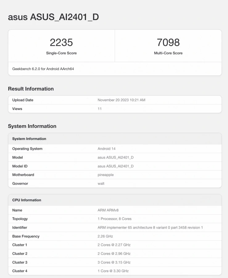 gsmarena 001 8 | ROG Phone 8 Ultimate | เผยผลทดสอบของ ROG Phone 8 Ultimate ชิปเช็ต Snapdragon 8 Gen 3 จาก Geekbench