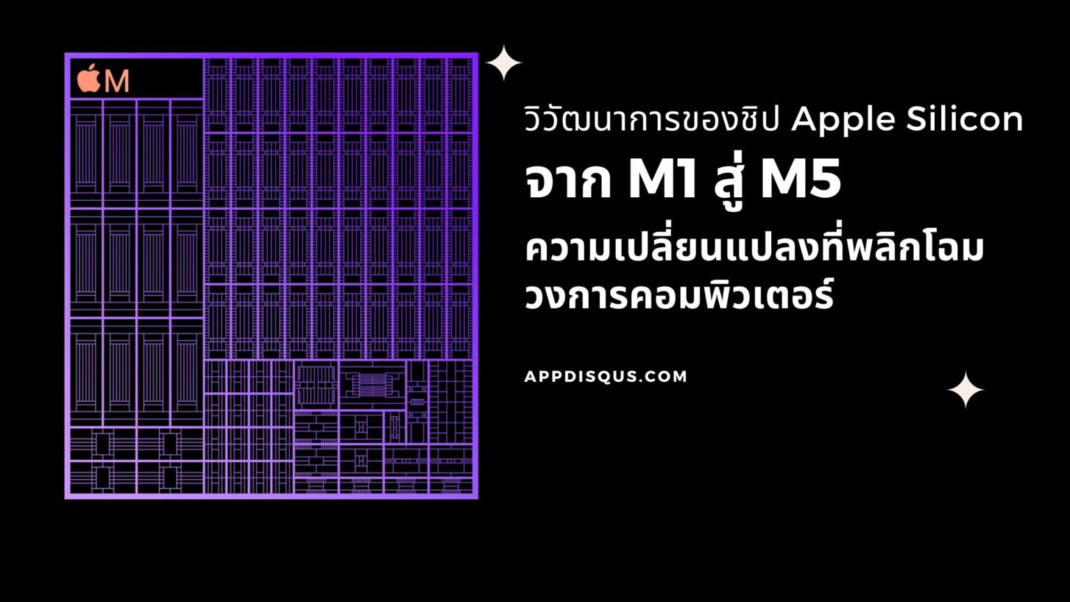 วิวัฒนาการของชิป Apple Silicon: จาก M1 สู่ M5 ความเปลี่ยนแปลงที่พลิกโฉมวงการคอมพิวเตอร์