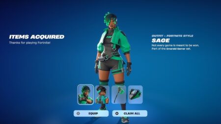 สมาชิก PlayStation Plus รับฟรีสกิน “Emerald Gamer Pack” ใน Fortnite วันนี้
