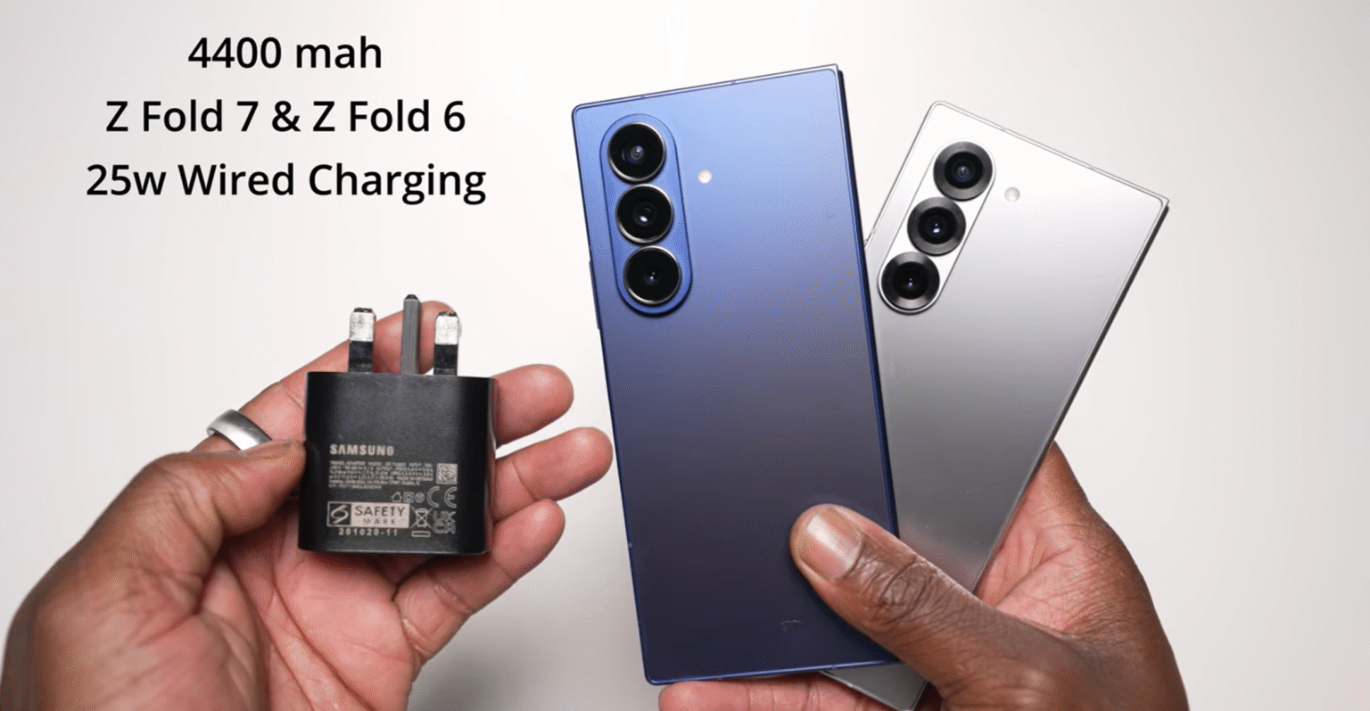 ผลทดสอบเทียบการชาร์จ Galaxy Z Fold 7 vs Fold 6 สเปกเดียวกัน แต่ชาร์จได้ไม่เท่ากัน