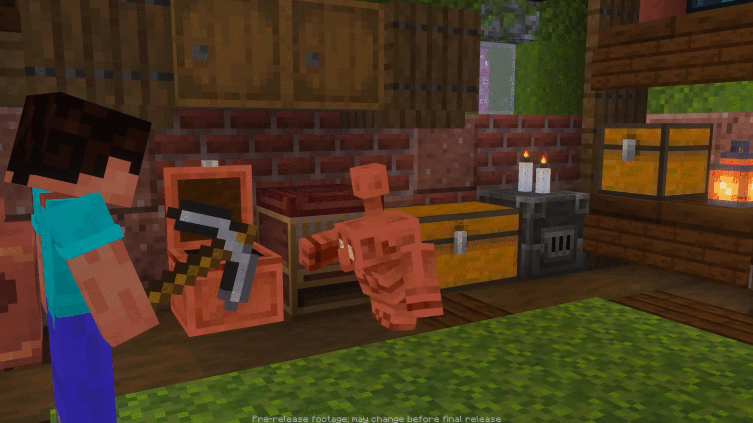 Minecraft อัพเดทใหญ่เพิ่ม โกเล็มทองแดง และอุปกรณ์ทองแดง!